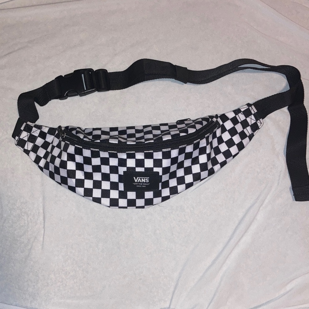 Vans Black and White Checkered Waist Bag